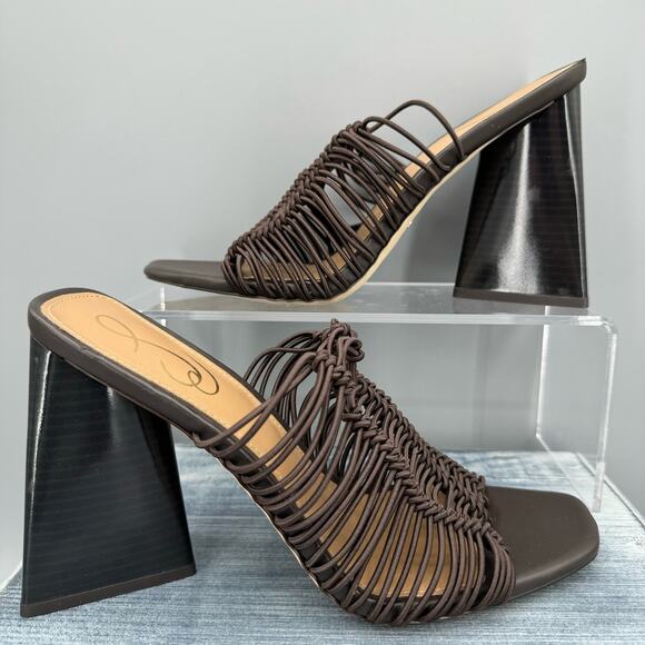 NEW Sam Edelman Women’s Laurette Block Heel Sandals Brown Size 9 - Picture 1 of 9